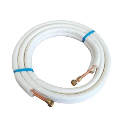 Комплект медна тръба за климатик 1/4 (6.35мм)-1/2 (12.7мм) дебелина на тръбата 0.7мм, изолация 6мм, 3м